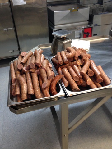 Two Trays Filled With Sausages